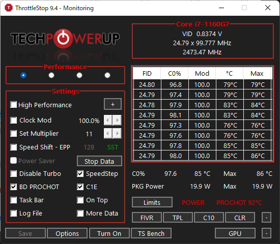 ThrottleStop 9.4 PowerLimit 解除する方法